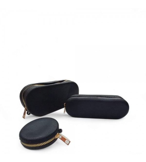 3'lü silikon çanta set 1 oval 1 kalemlik 1 yuvarlak cüzdan