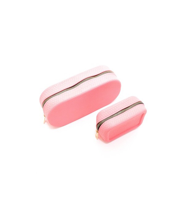 2'li Set Toz Pembe Aromatik Kokulu Piton Yılan Desenli Makyaj Çantası